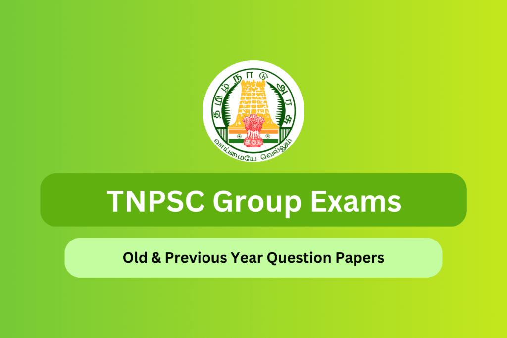 TNPSC Previous Year Question Papers Subject Wise PDF